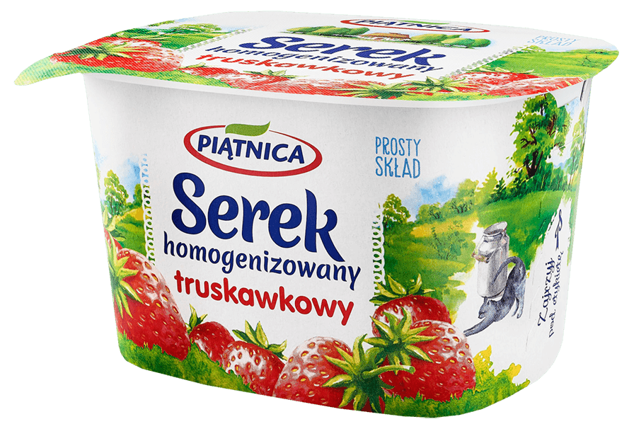 PIĄTNICA - serek homogenizowany truskawkowy